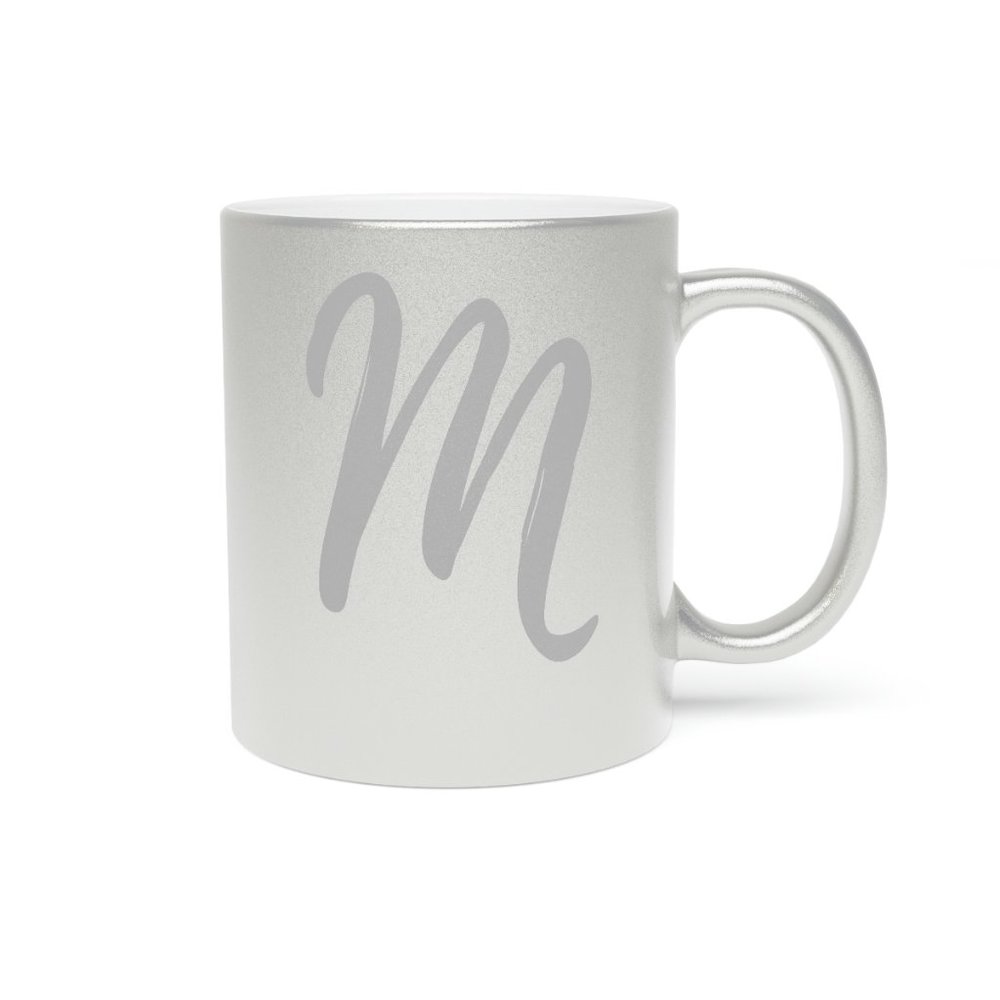 Beautiful Sparkly Silver Aesthetic Mug
